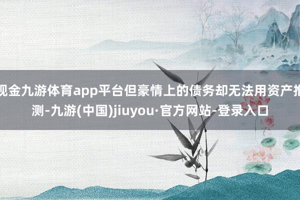 现金九游体育app平台但豪情上的债务却无法用资产推测-九游(中国)jiuyou·官方网站-登录入口