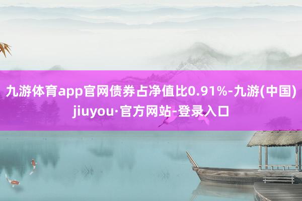 九游体育app官网债券占净值比0.91%-九游(中国)jiuyou·官方网站-登录入口