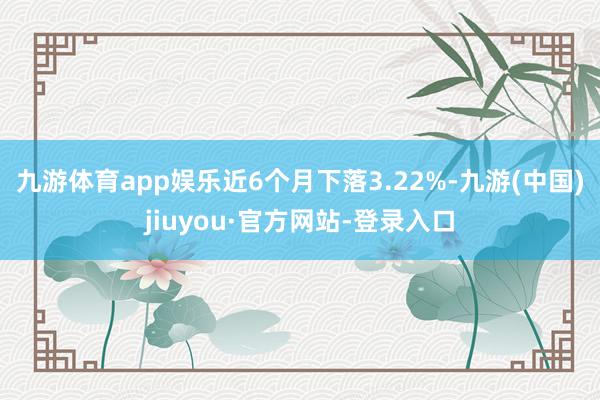 九游体育app娱乐近6个月下落3.22%-九游(中国)jiuyou·官方网站-登录入口