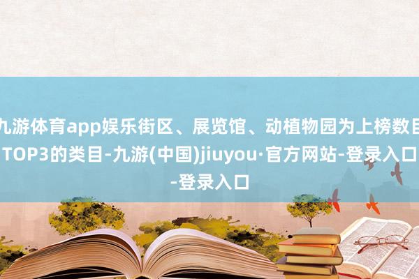 九游体育app娱乐街区、展览馆、动植物园为上榜数目TOP3的类目-九游(中国)jiuyou·官方网站-登录入口